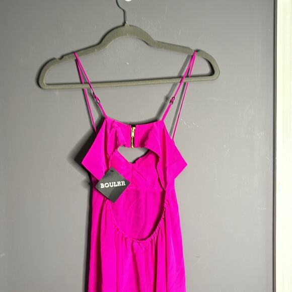 Boulee Hot Pink Slip Dress With Spaghetti Straps & Sweetheart Neck Size 0 - Picture 5 of 8